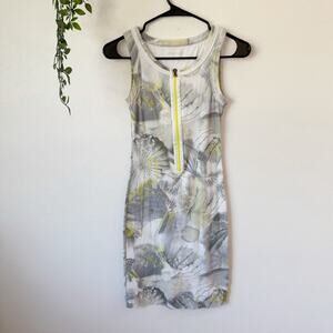 Marc Cain Sports Ribbed Bodycon Print Mini Dress Sz 4